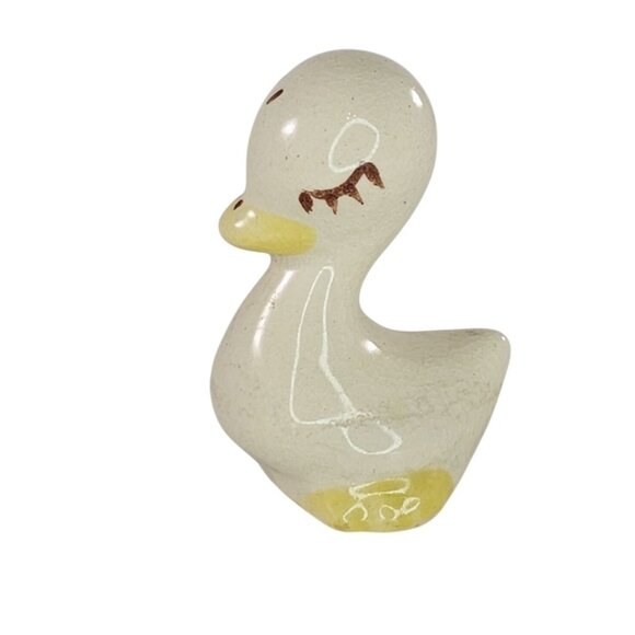 Rio Hondo Baby Duck Duckling Sleeping Miniature Figurine California Pottery - Picture 1 of 8